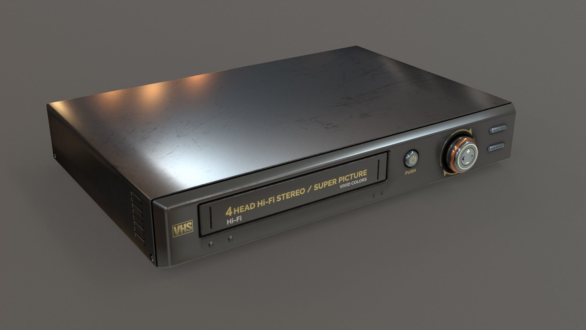 VHS Player Game Asset Low-poly 3D model_2