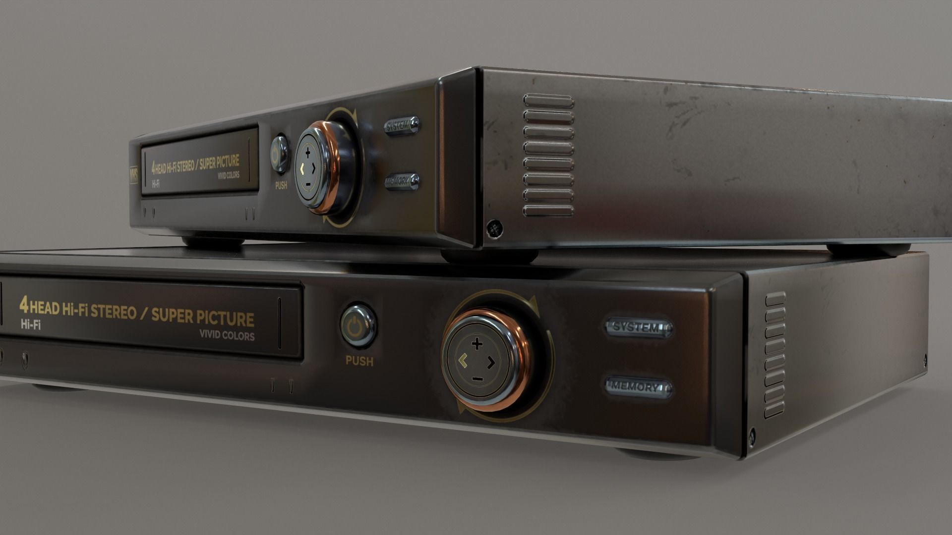 VHS Player Game Asset Low-poly 3D model_21