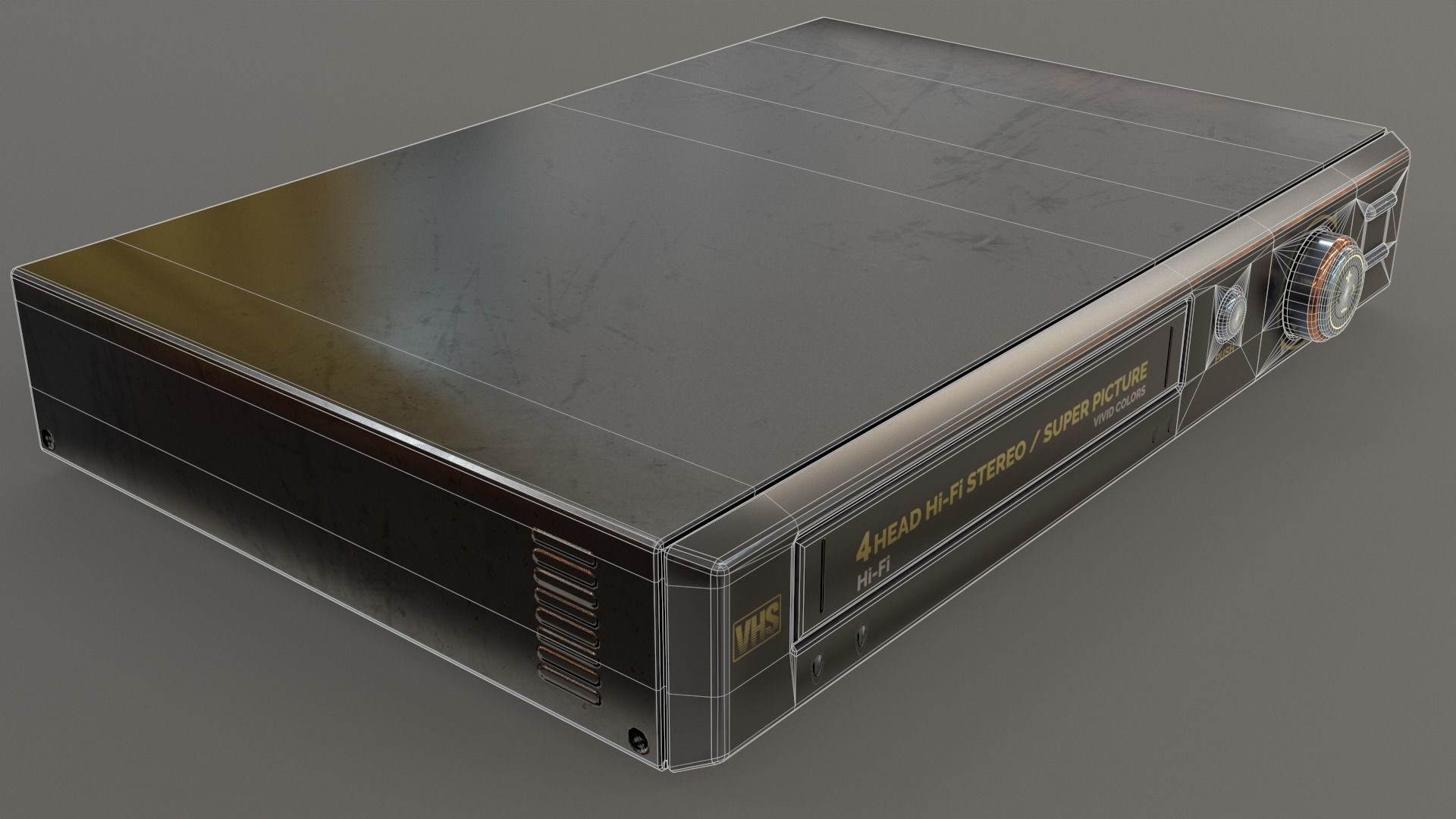 VHS Player Game Asset Low-poly 3D model_19