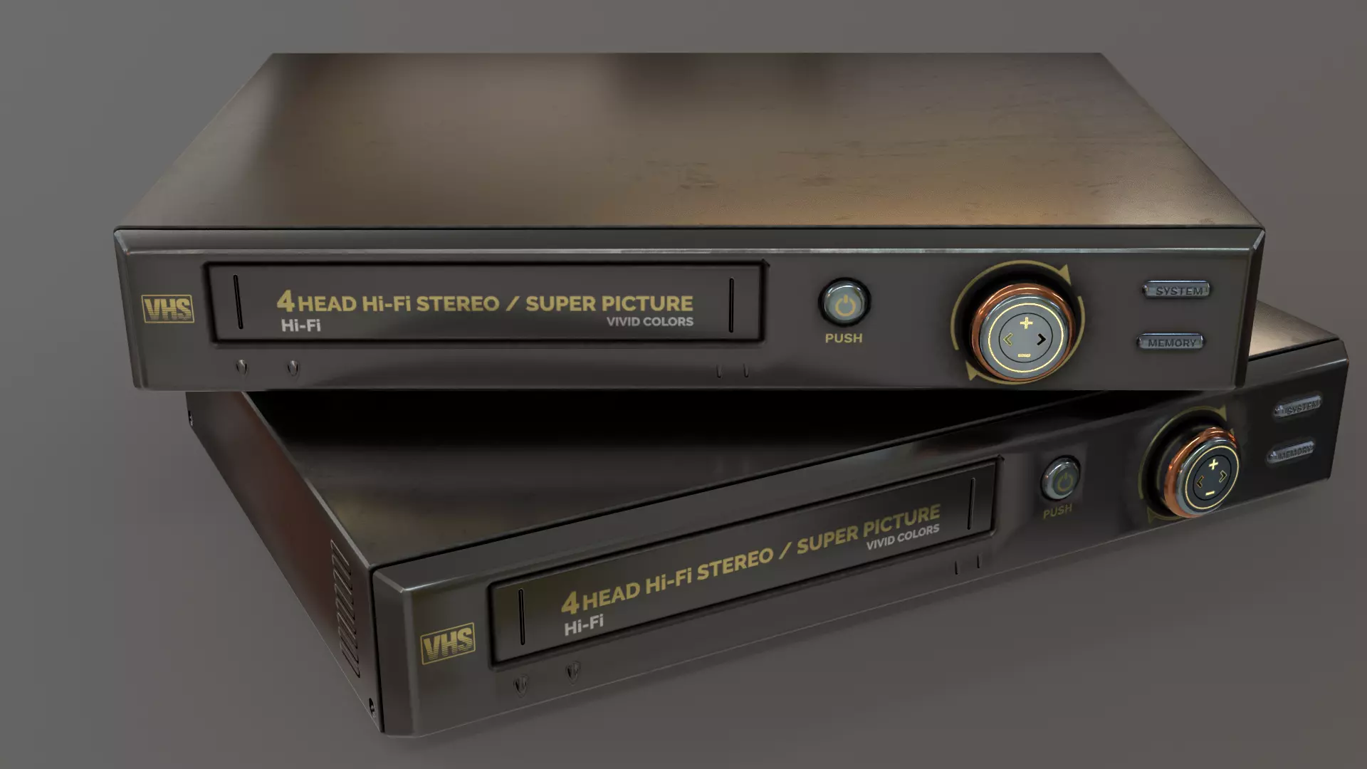 VHS Player Game Asset Low-poly 3D model_0