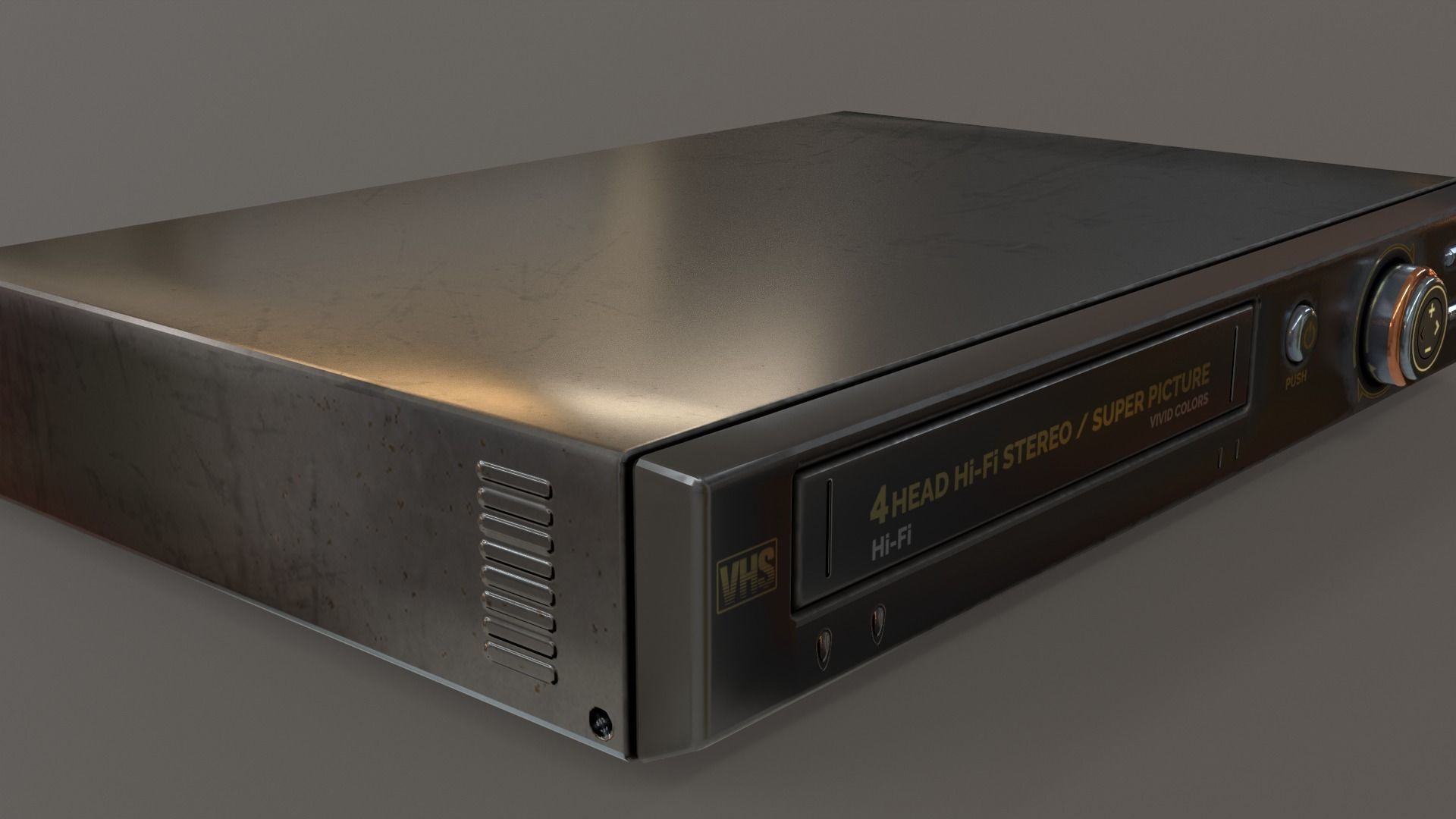 VHS Player Game Asset Low-poly 3D model_10