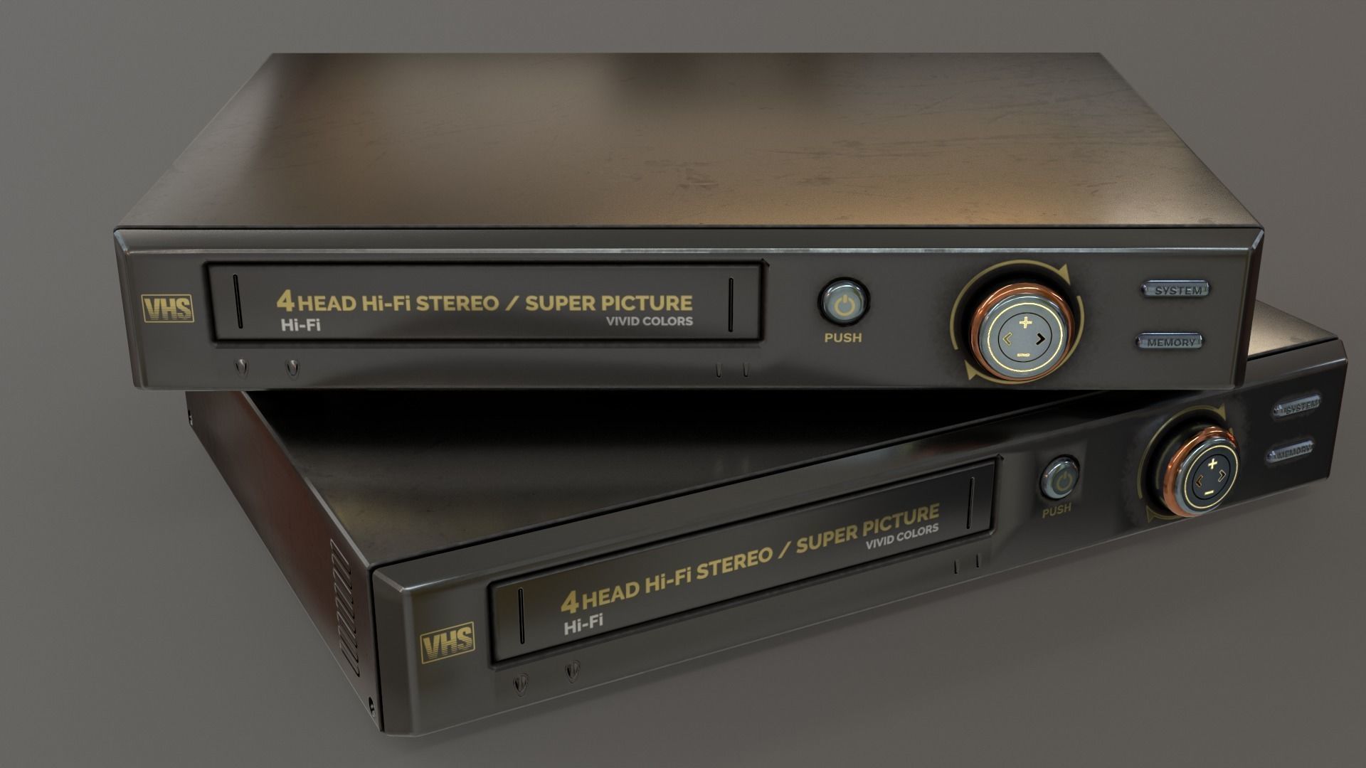 VHS Player Game Asset Low-poly 3D model_15
