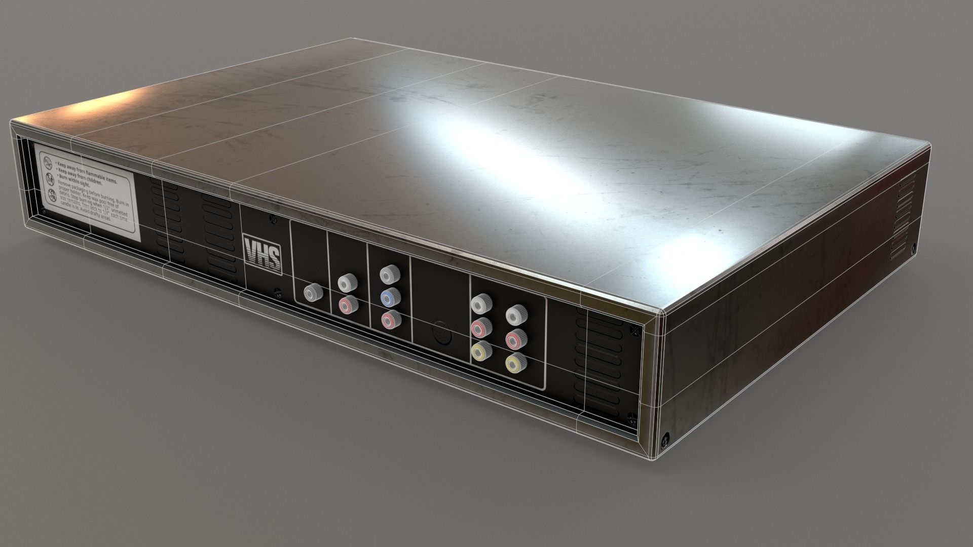 VHS Player Game Asset Low-poly 3D model_23