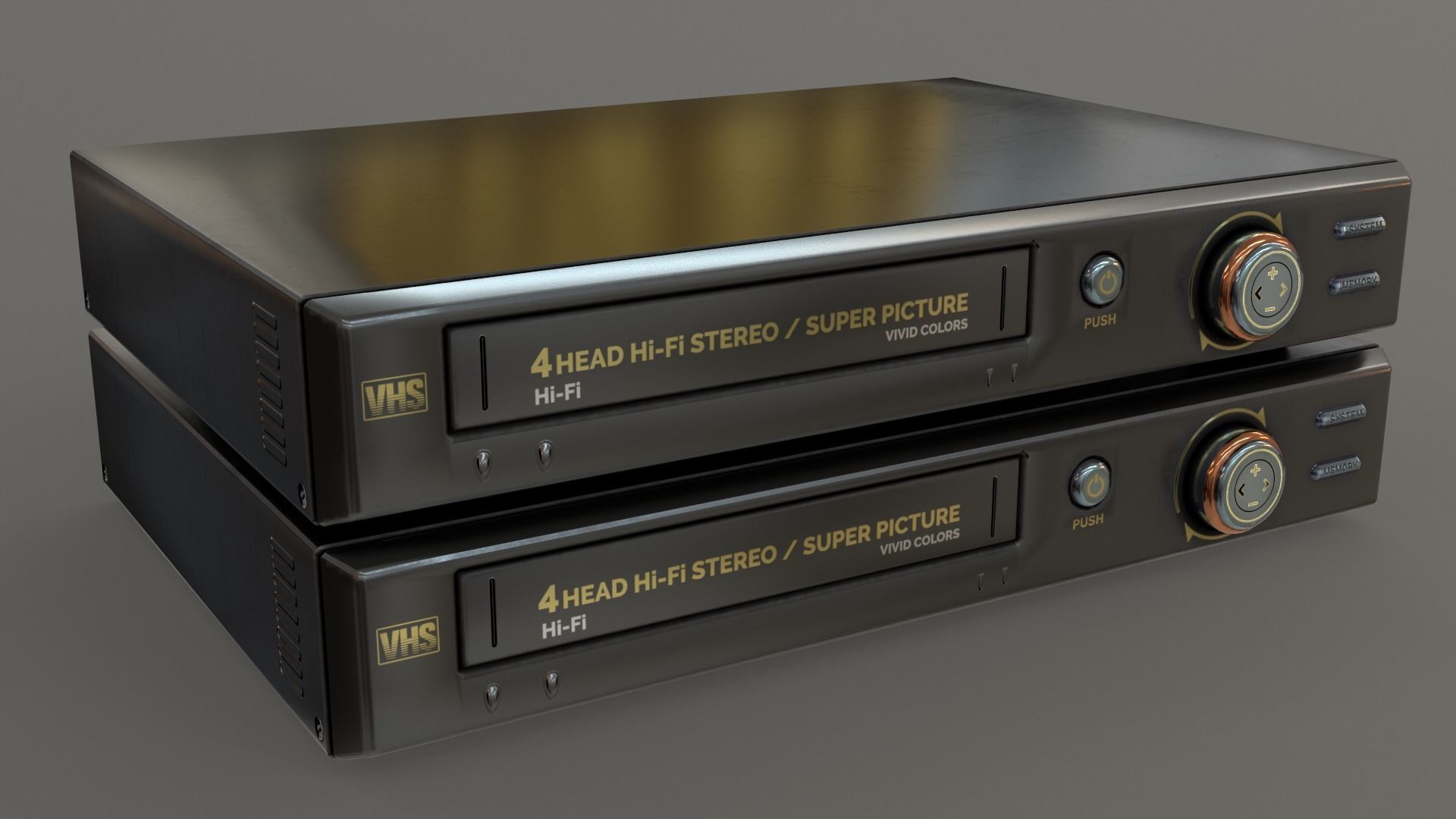 VHS Player Game Asset Low-poly 3D model_3