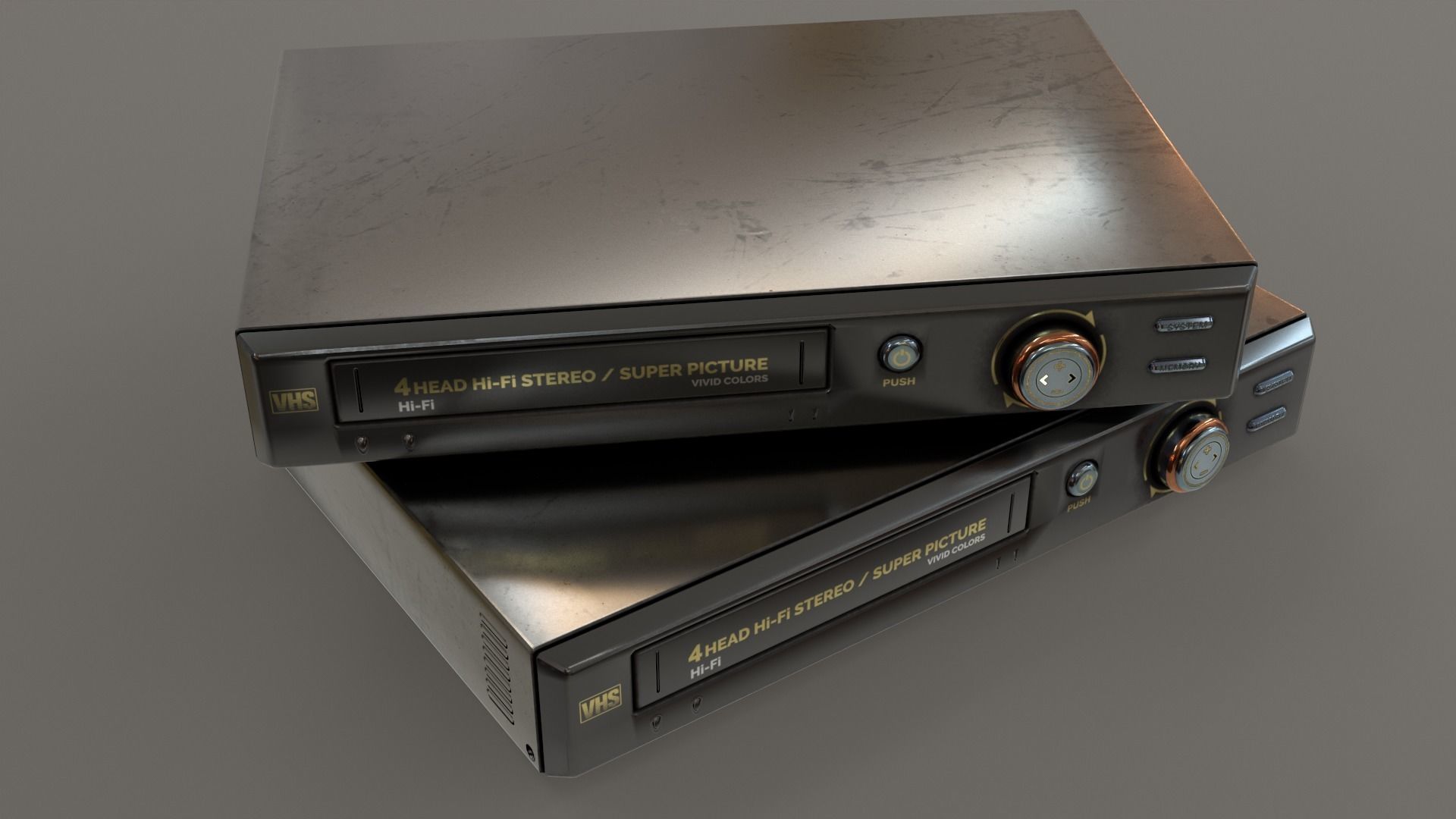 VHS Player Game Asset Low-poly 3D model_17