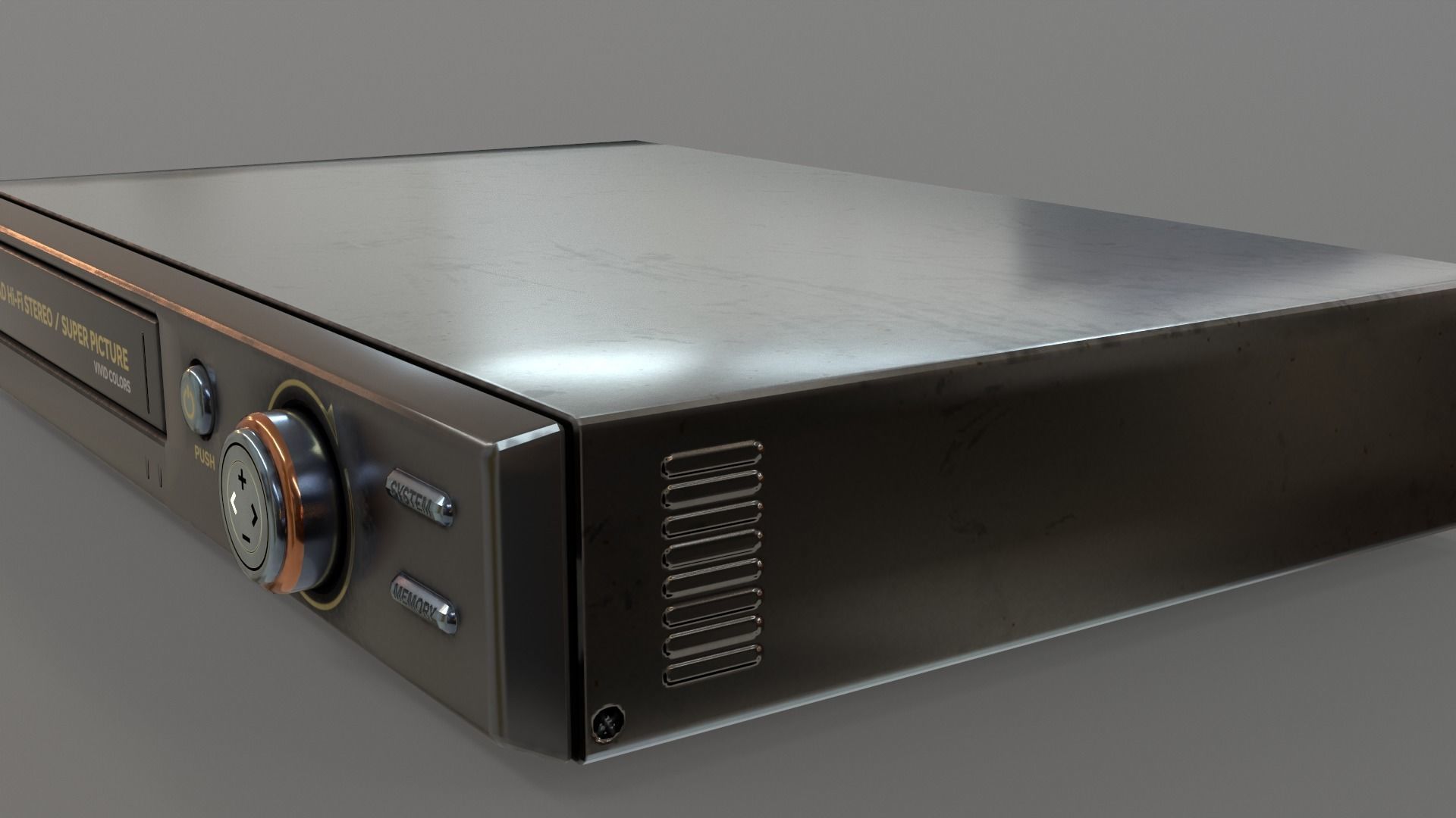 VHS Player Game Asset Low-poly 3D model_12