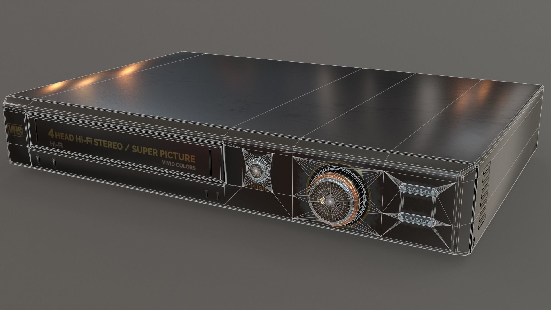 VHS Player Game Asset Low-poly 3D model_18
