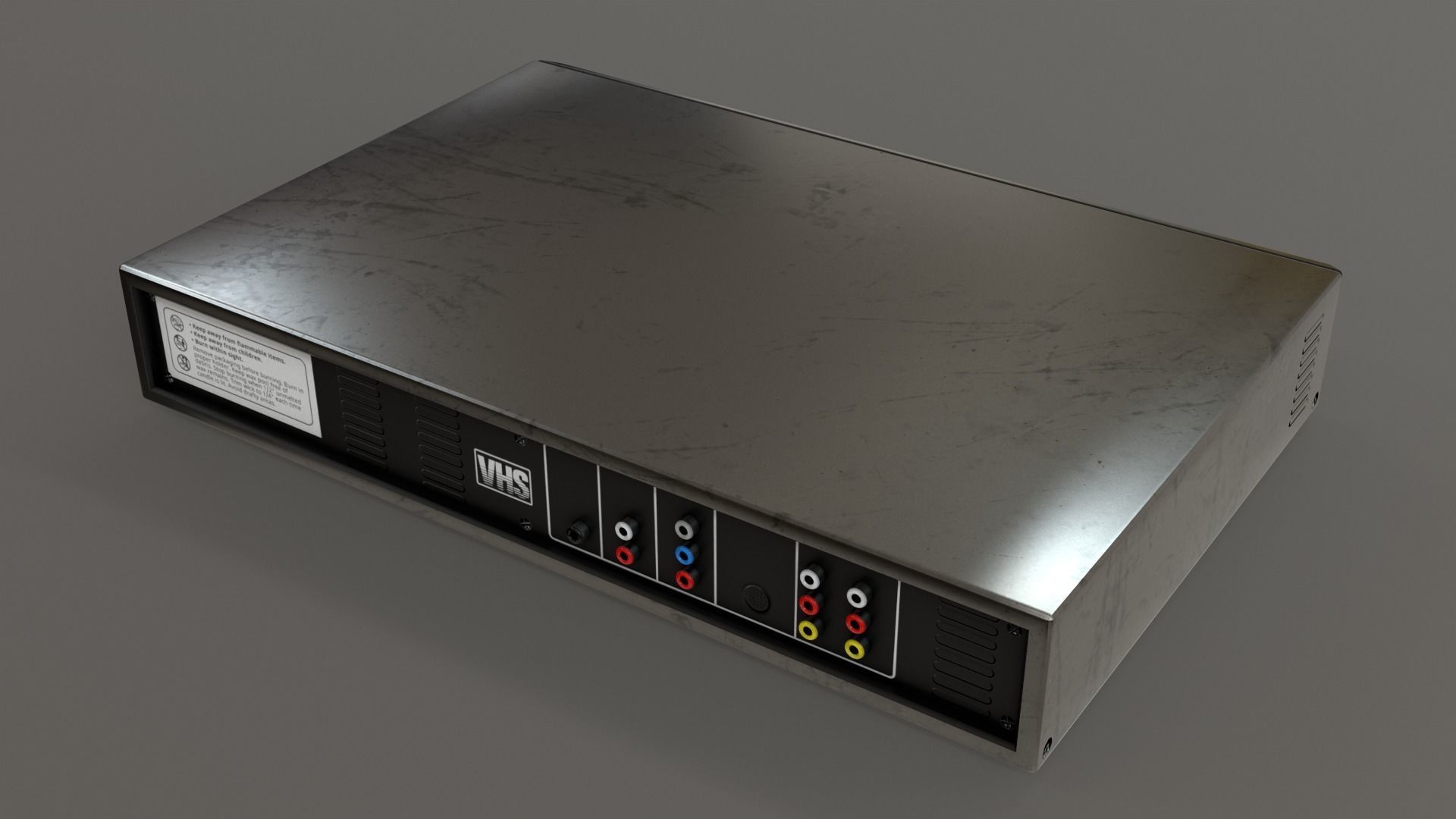 VHS Player Game Asset Low-poly 3D model_8