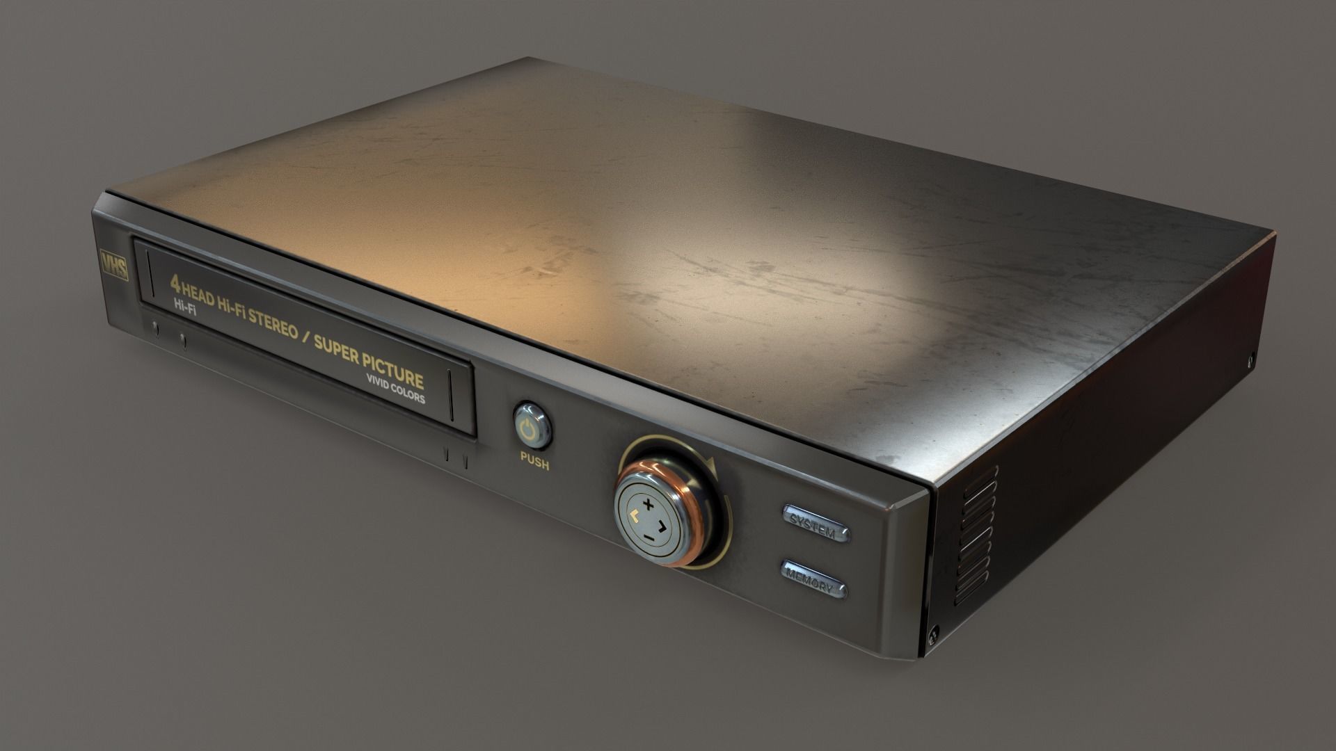 VHS Player Game Asset Low-poly 3D model_5