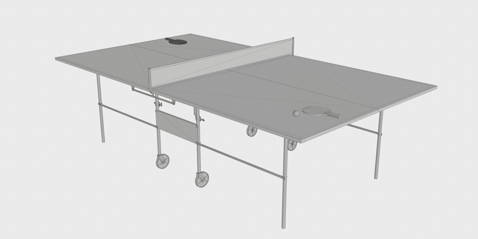 Ping Pong Table BLENDER 3D Model Cycles 3D model_3