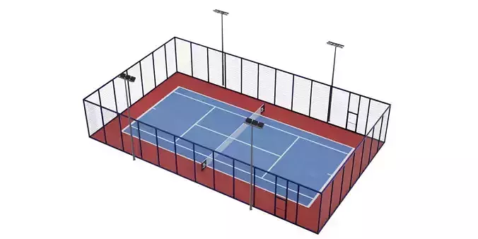 Tennis Court BLENDER 3D Model Cycles
