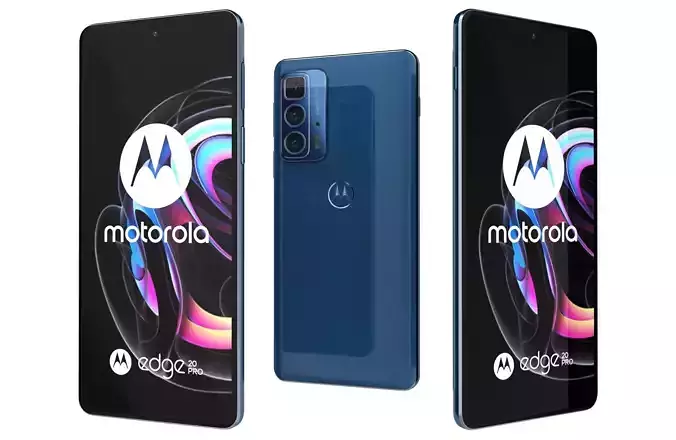 Motorola Edge 20 Pro Blue Vegan Leather