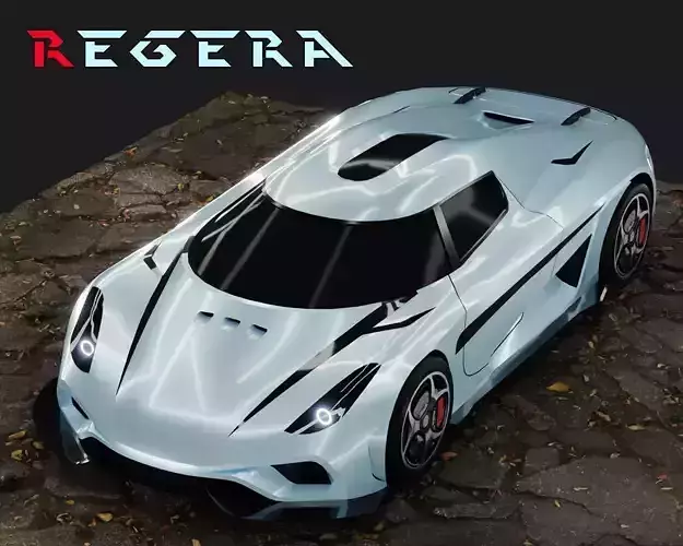 Koenigsegg Regera Low-poly 3D model