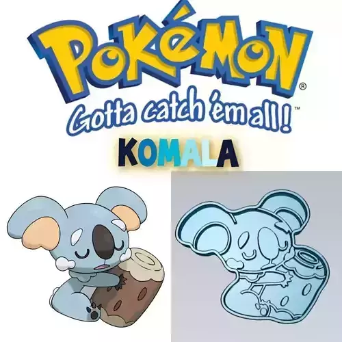 Amazing Pokemon komala Cookie Cutter Stamp Cake Decorating  3D model