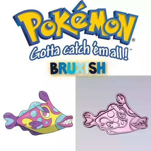 Amazing Pokemon Bruxish Cookie Cutter Stamp Cake Decorating 