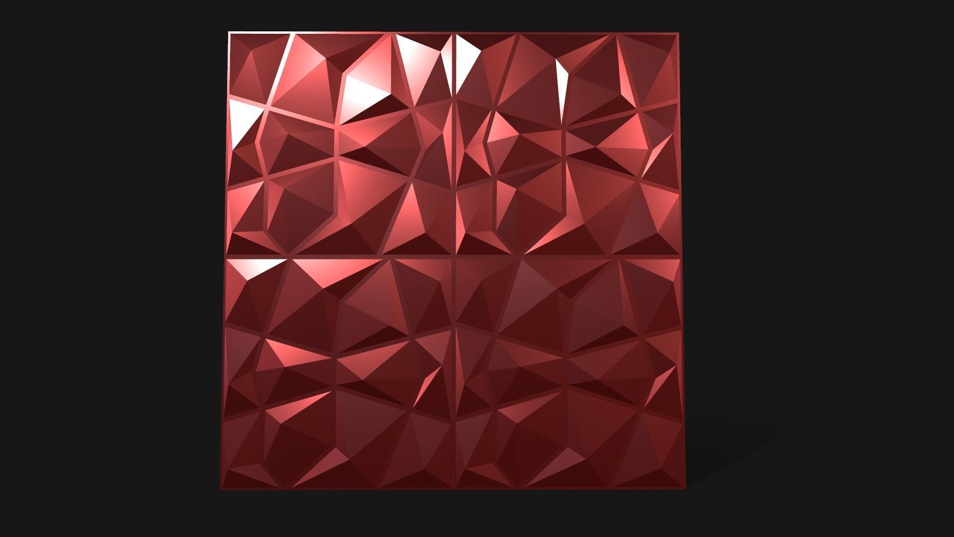 Wall Panel Low-poly 3D model_2
