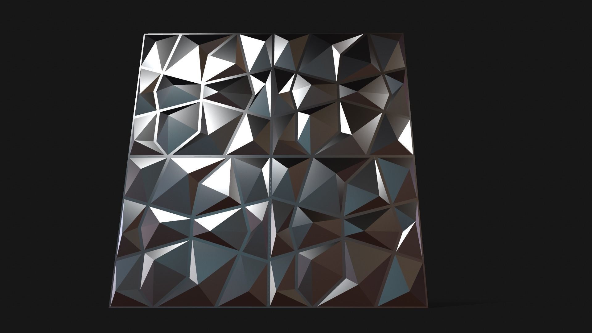 Wall Panel Low-poly 3D model_3