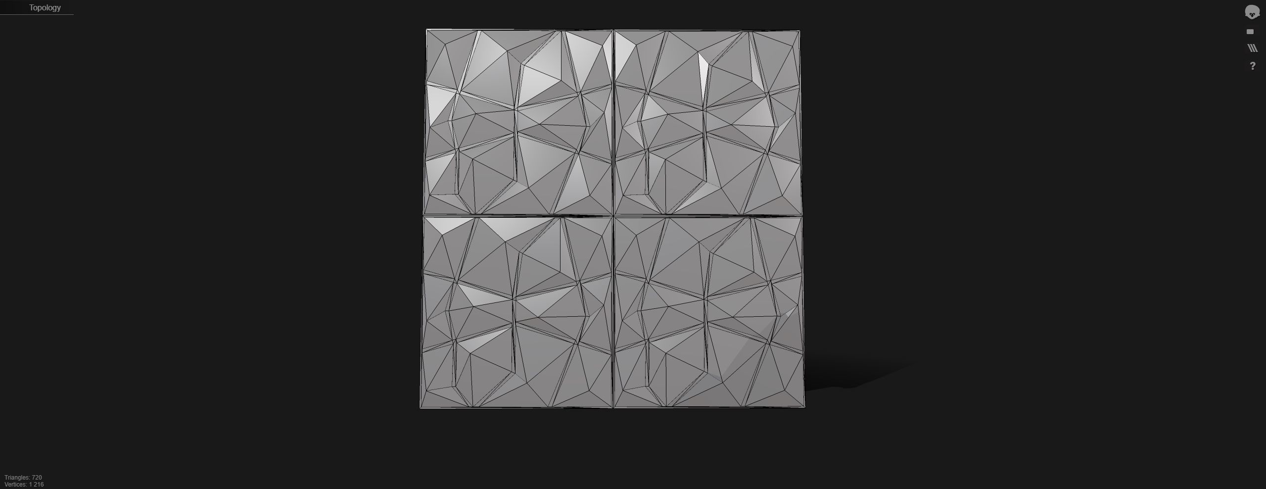 Wall Panel Low-poly 3D model_13