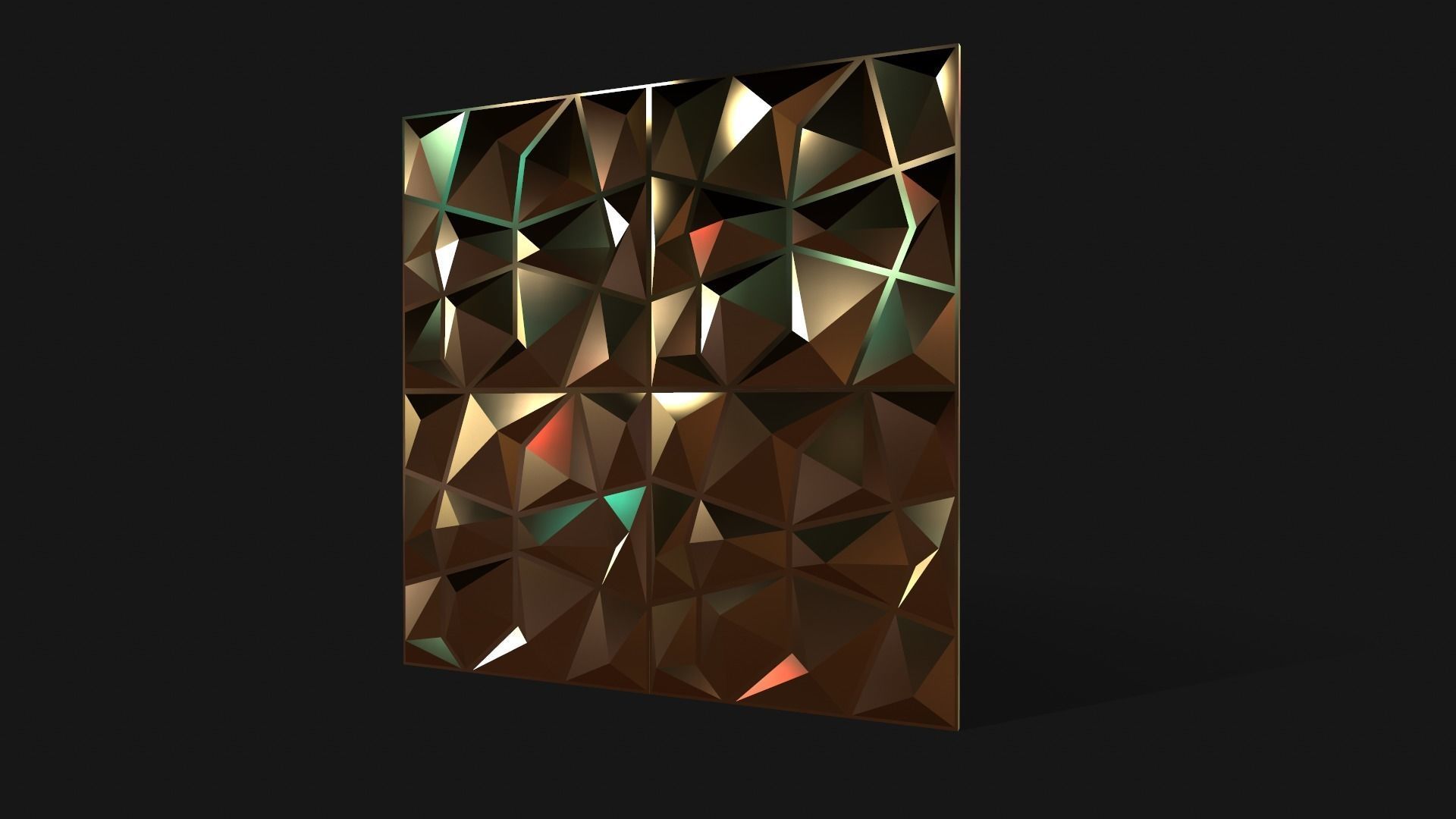 Wall Panel Low-poly 3D model_5