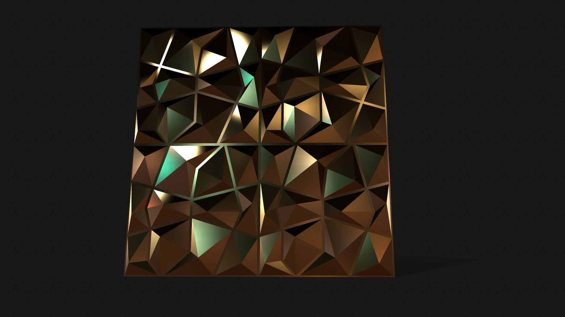 Wall Panel Low-poly 3D model_9