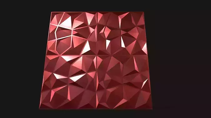 Wall Panel Low-poly 3D model