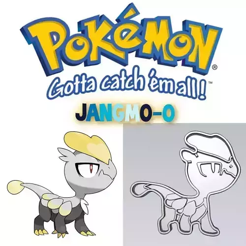 Amazing Pokemon Jangmo-o Cookie Cutter Stamp Cake Decorating 