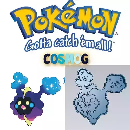 Amazing Pokemon Cosmog Cookie Cutter Stamp Cake Decorating  3D model