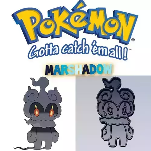 Amazing Pokemon Marshadow Cookie Cutter Stamp Cake Decorating  3D model