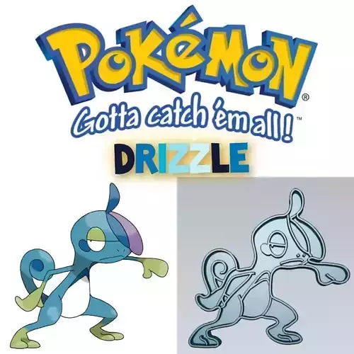 Amazing Pokemon Drizzile Cookie Cutter Stamp Cake Decorating  3D model