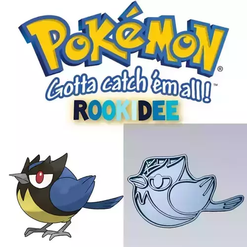 Amazing Pokemon Rookidee Cookie Cutter Stamp Cake Decorating 