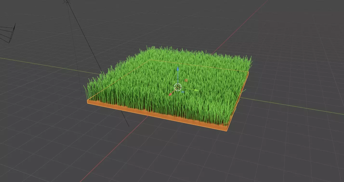 beautiful bright green grass 3D model_0