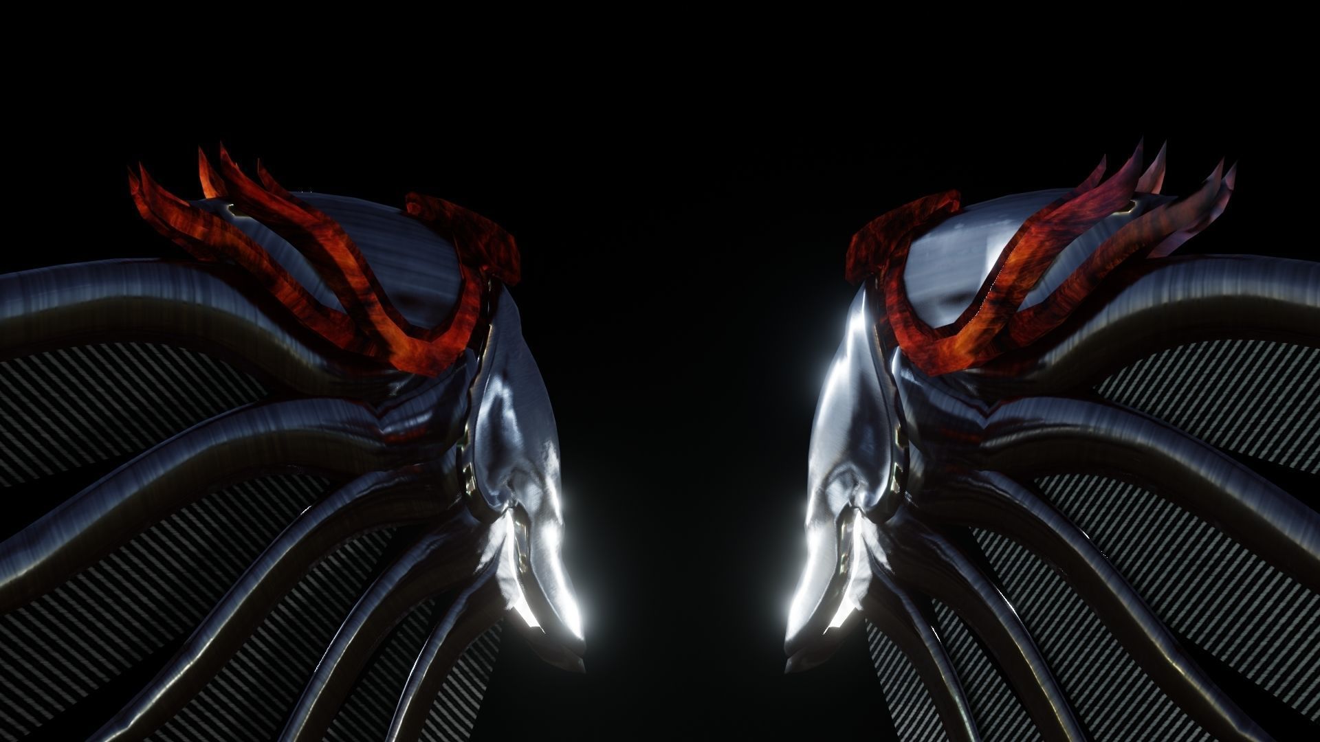 Wings of apocalypse Low-poly 3D model_3