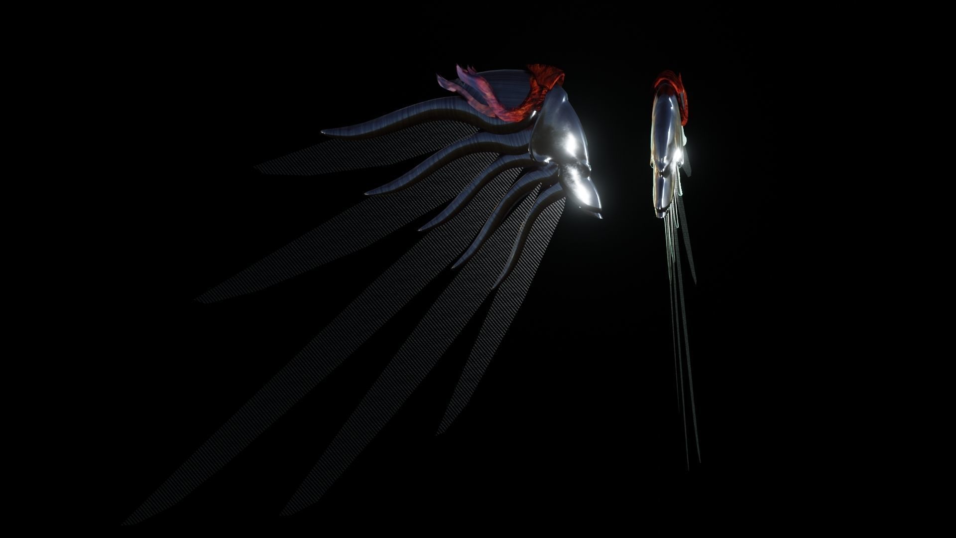 Wings of apocalypse Low-poly 3D model_1