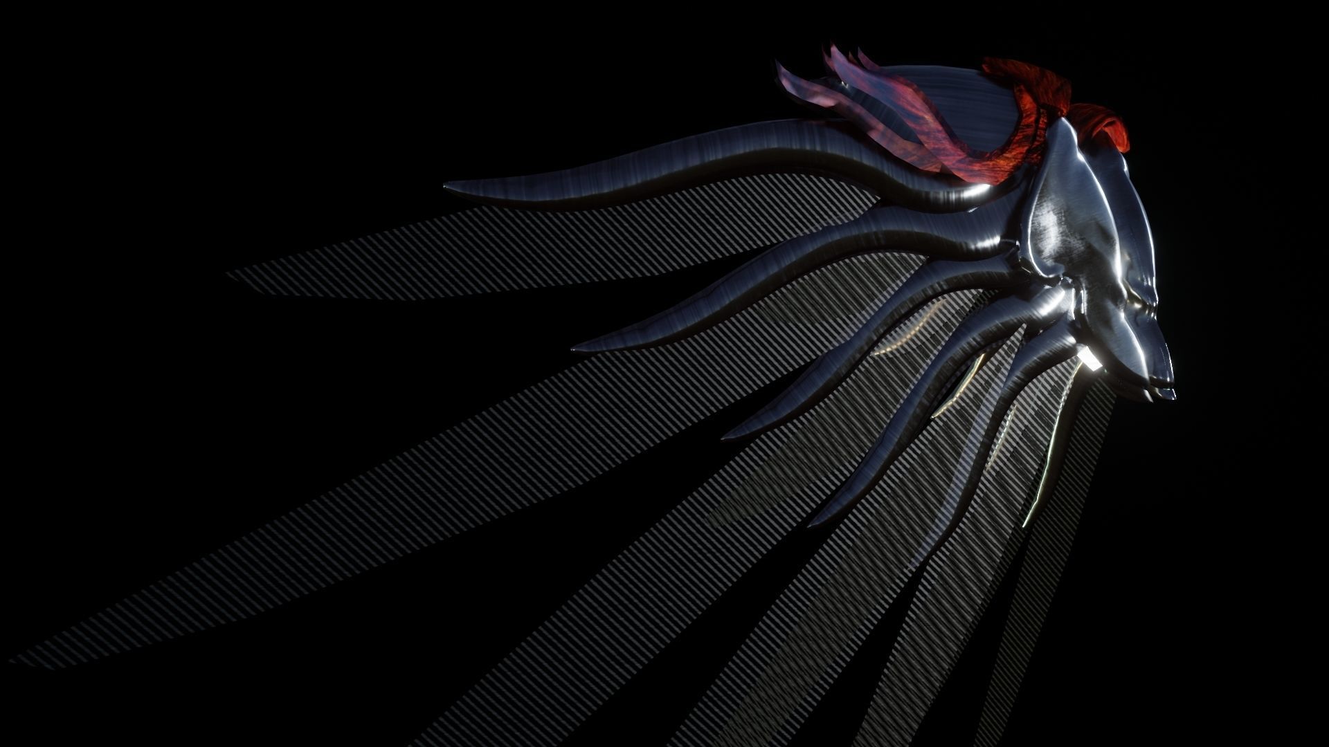 Wings of apocalypse Low-poly 3D model_2