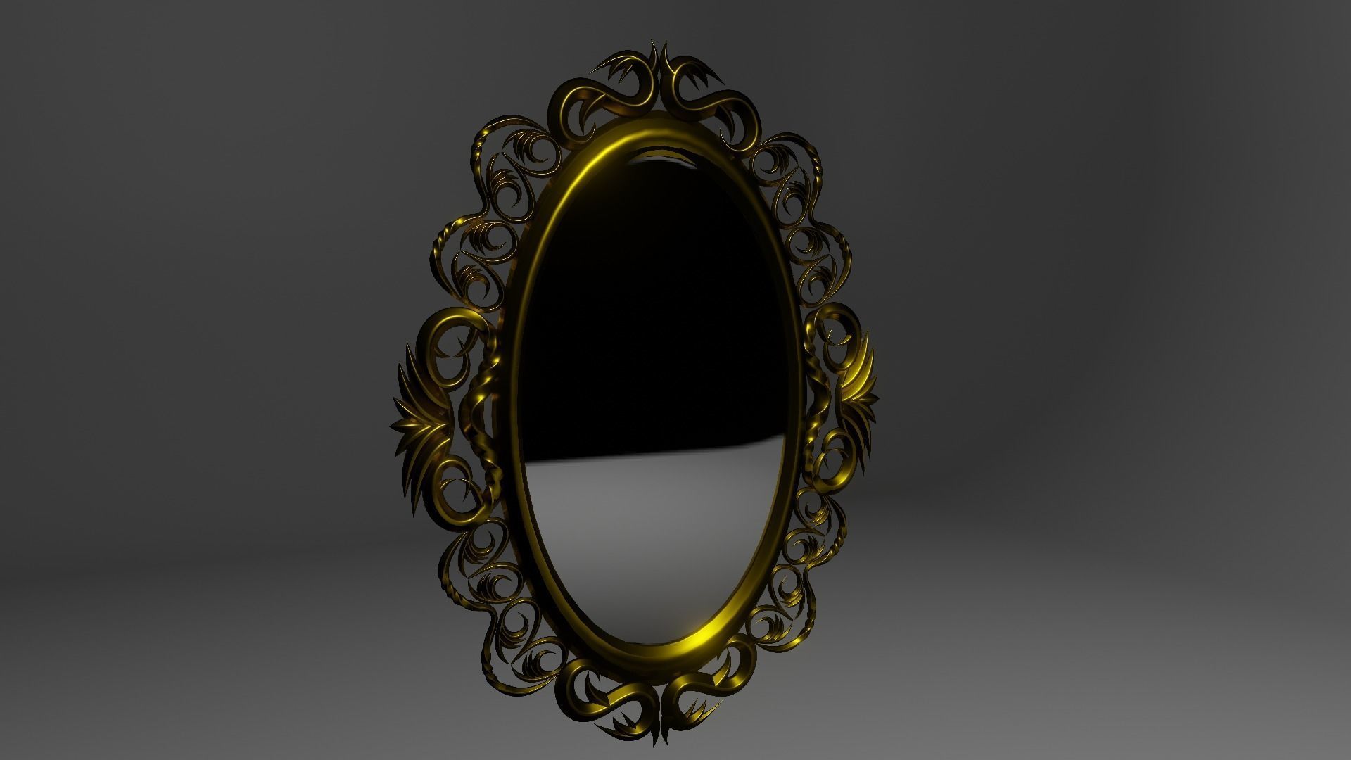 Mirror gold Free 3D model_3
