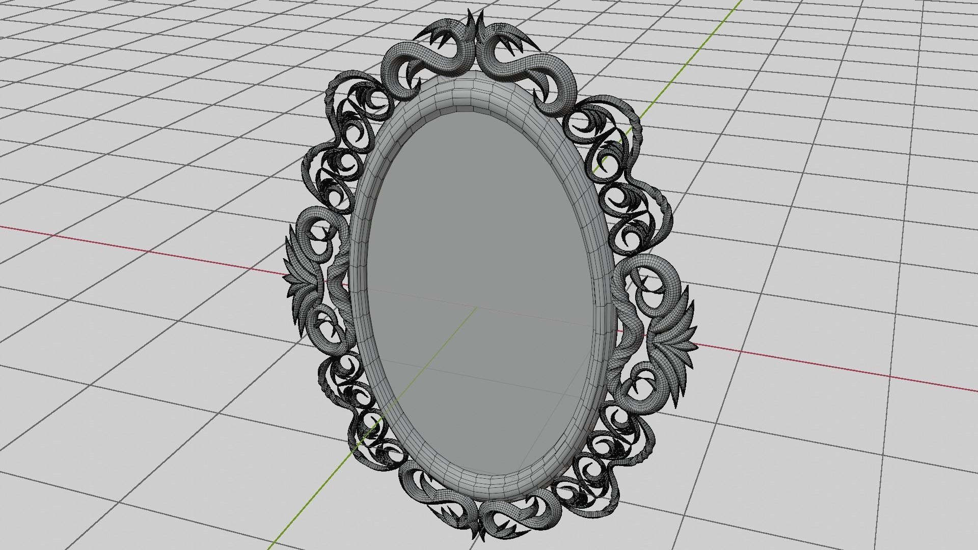 Mirror gold Free 3D model_4