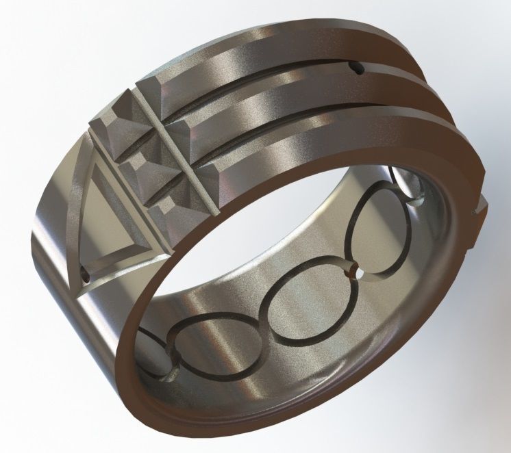 Original Atlantis Ring - golden ratio 3D print model_2