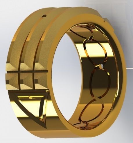 Original Atlantis Ring - golden ratio 3D print model_6