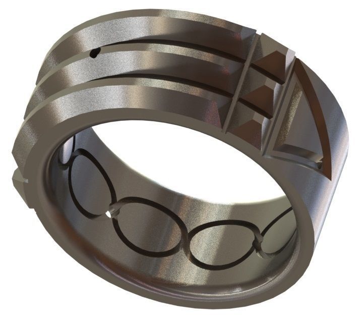 Original Atlantis Ring - golden ratio 3D print model_1