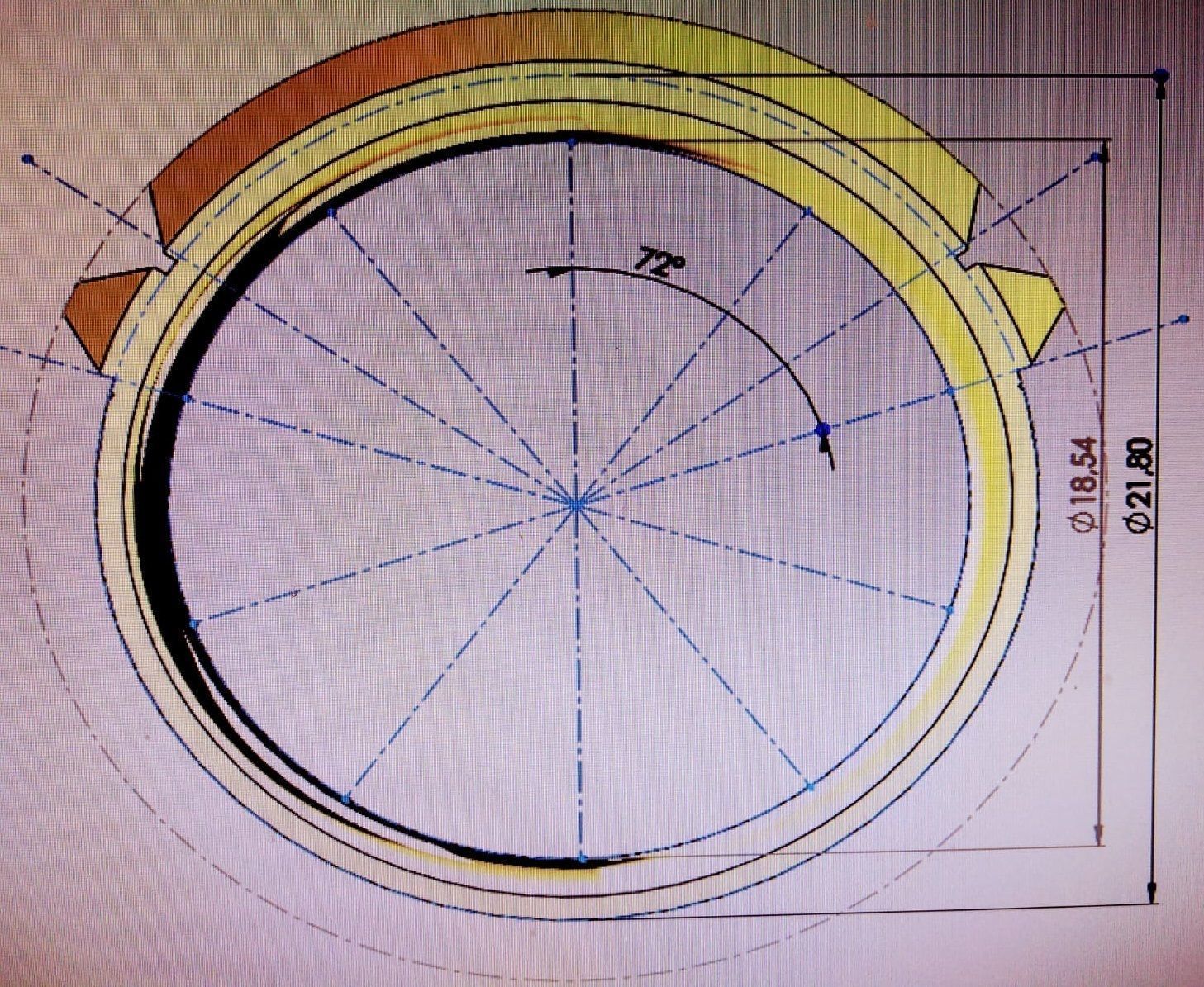 Original Atlantis Ring - golden ratio 3D print model_10