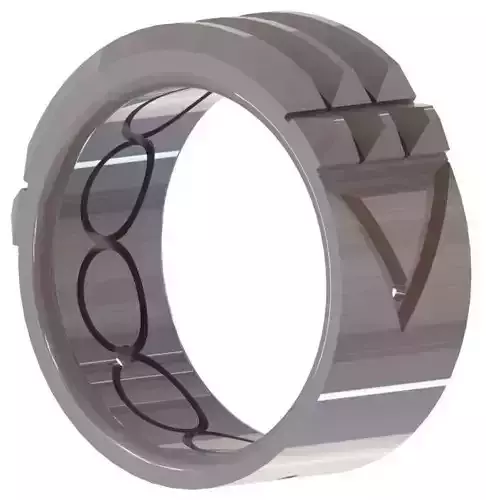 Original Atlantis Ring - golden ratio 3D print model
