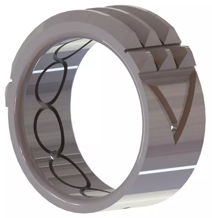 Original Atlantis Ring - golden ratio 3D print model_0