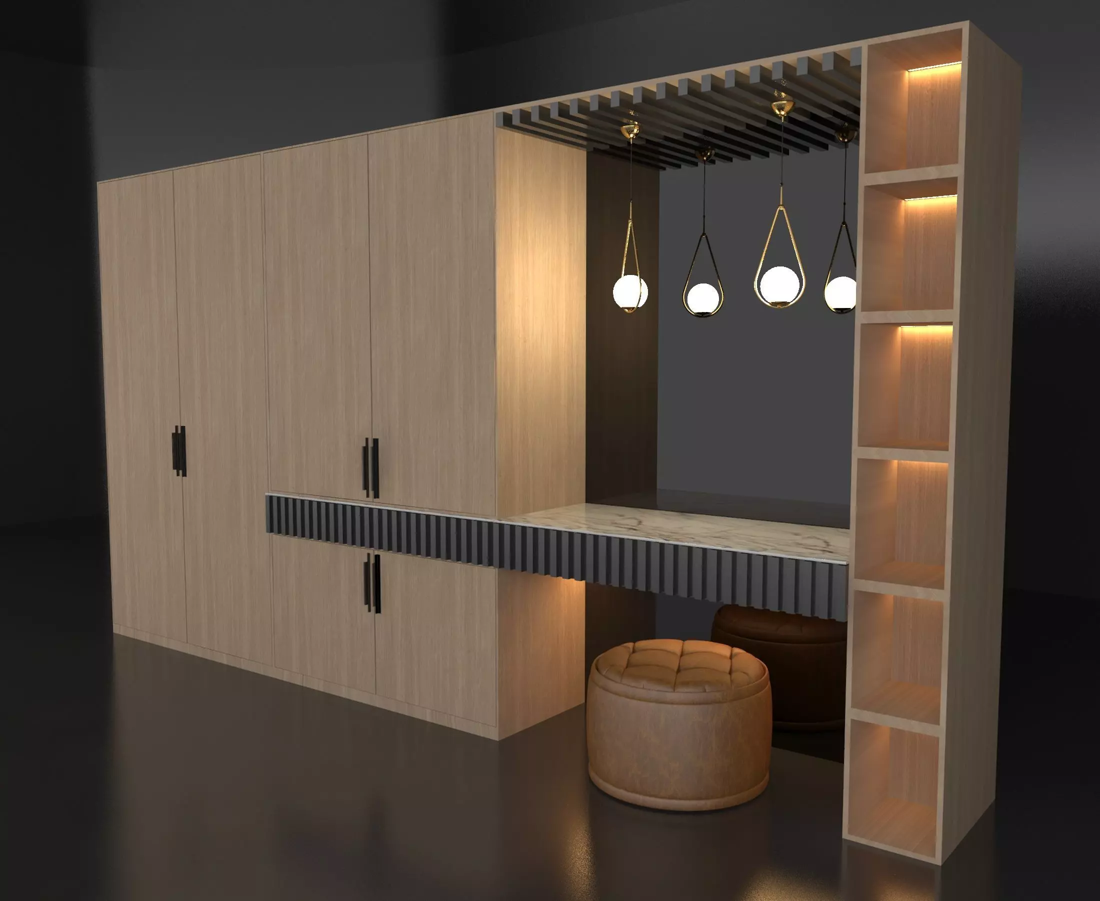 hall furniture  3D model Low-poly 3D model_0