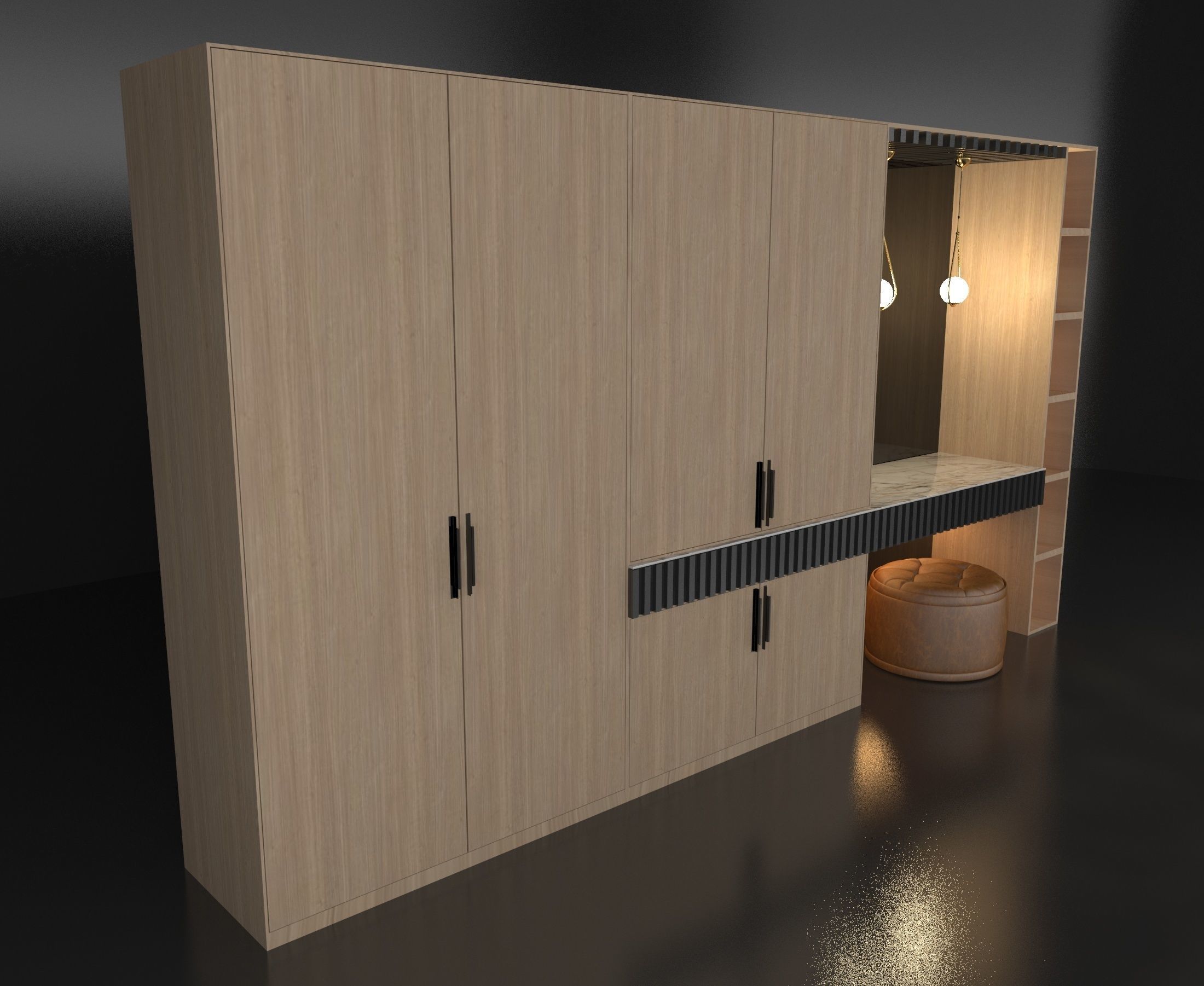 hall furniture  3D model Low-poly 3D model_1