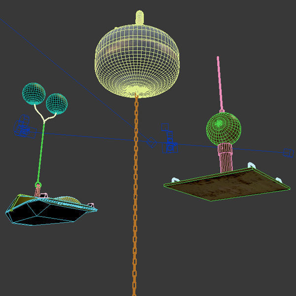 Collection Of 3 Mines - Bombs 3D model_7