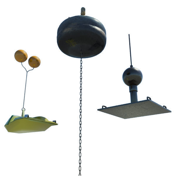 Collection Of 3 Mines - Bombs 3D model_5
