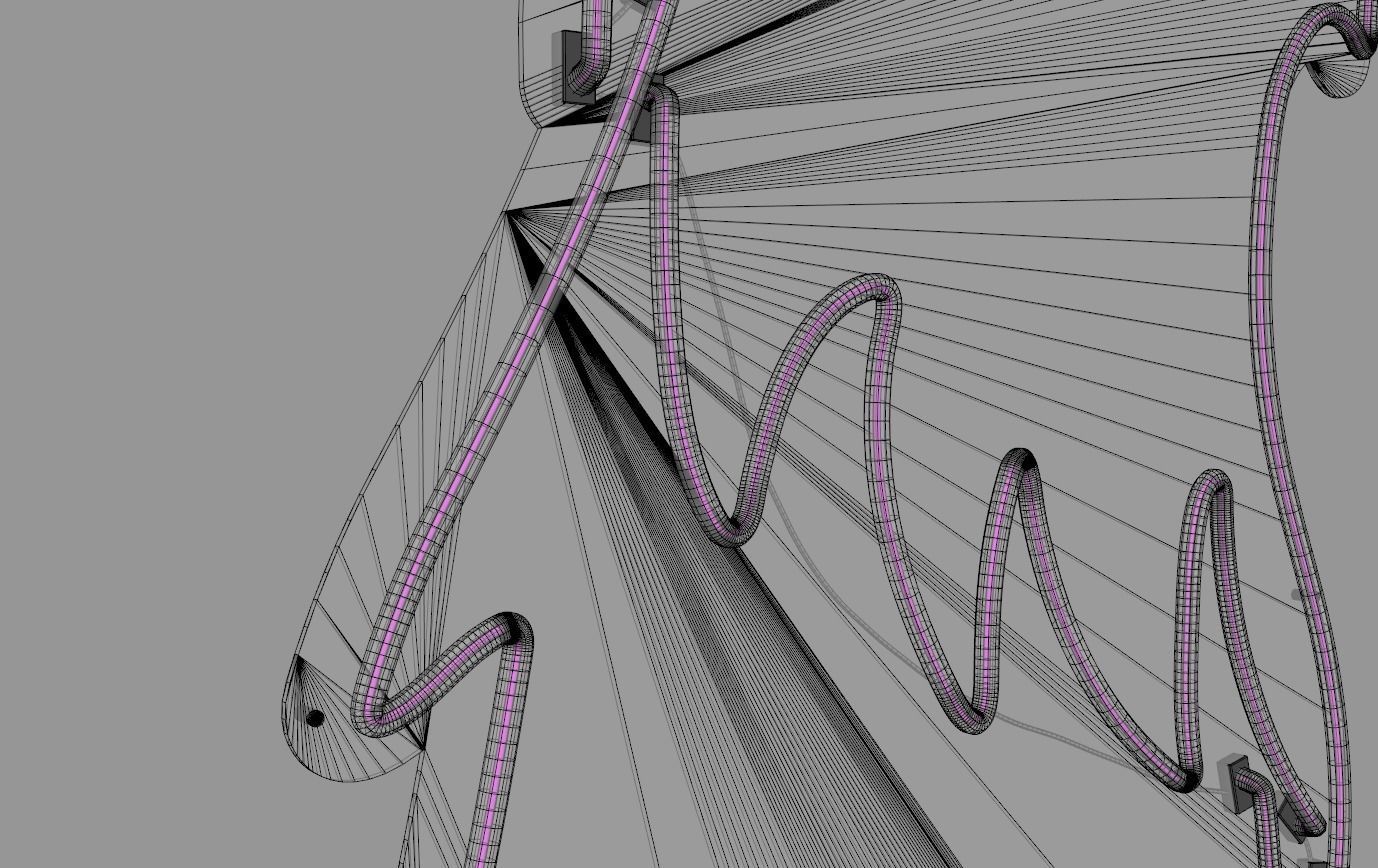 Angel Wings - Neon Sign 3D model_8