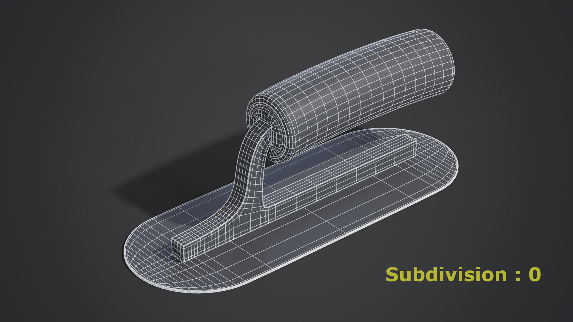 Mini Pool Trowel 3D model_6