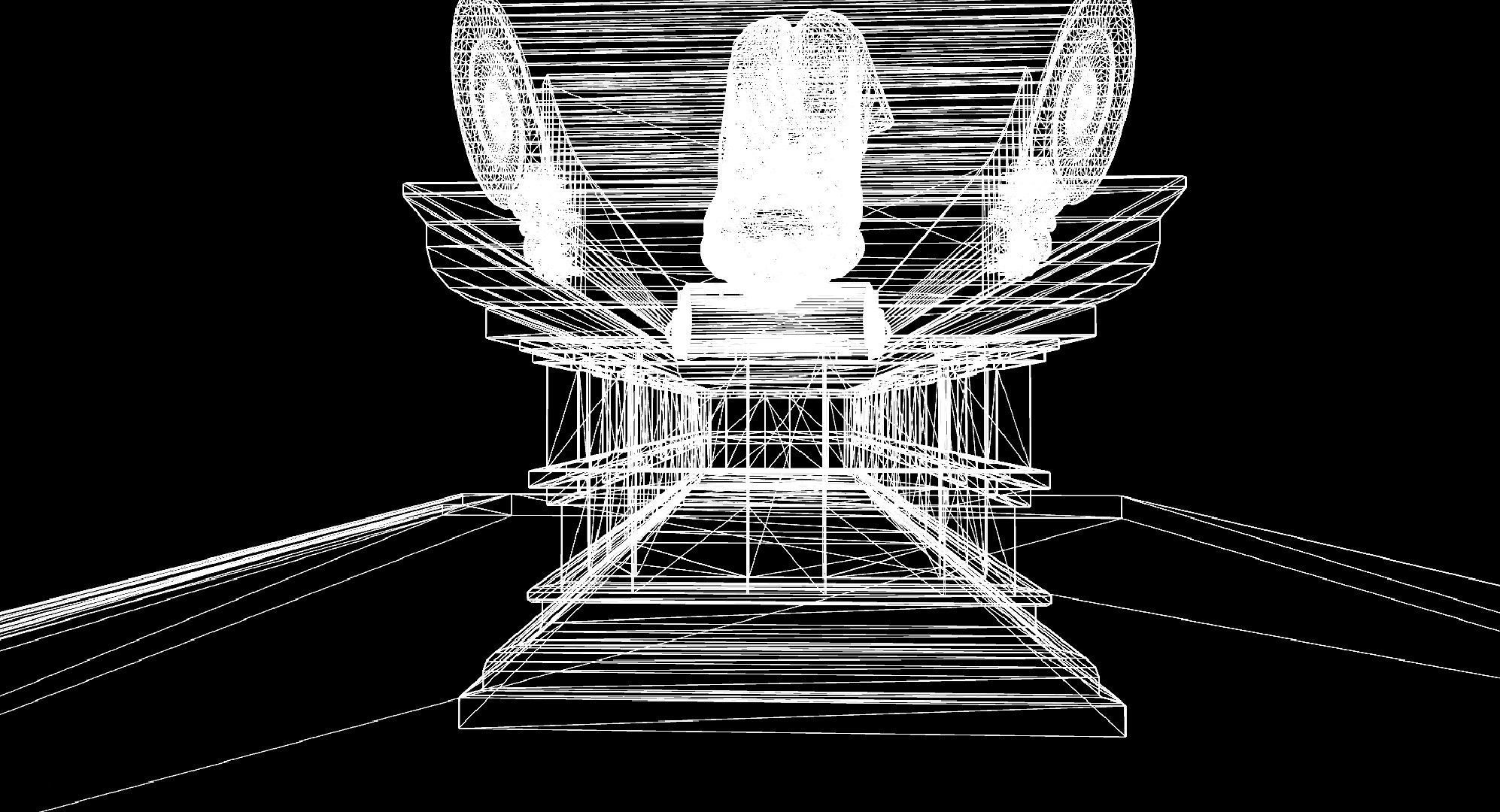 Queen Tomb with silver statue Low-poly 3D model_17