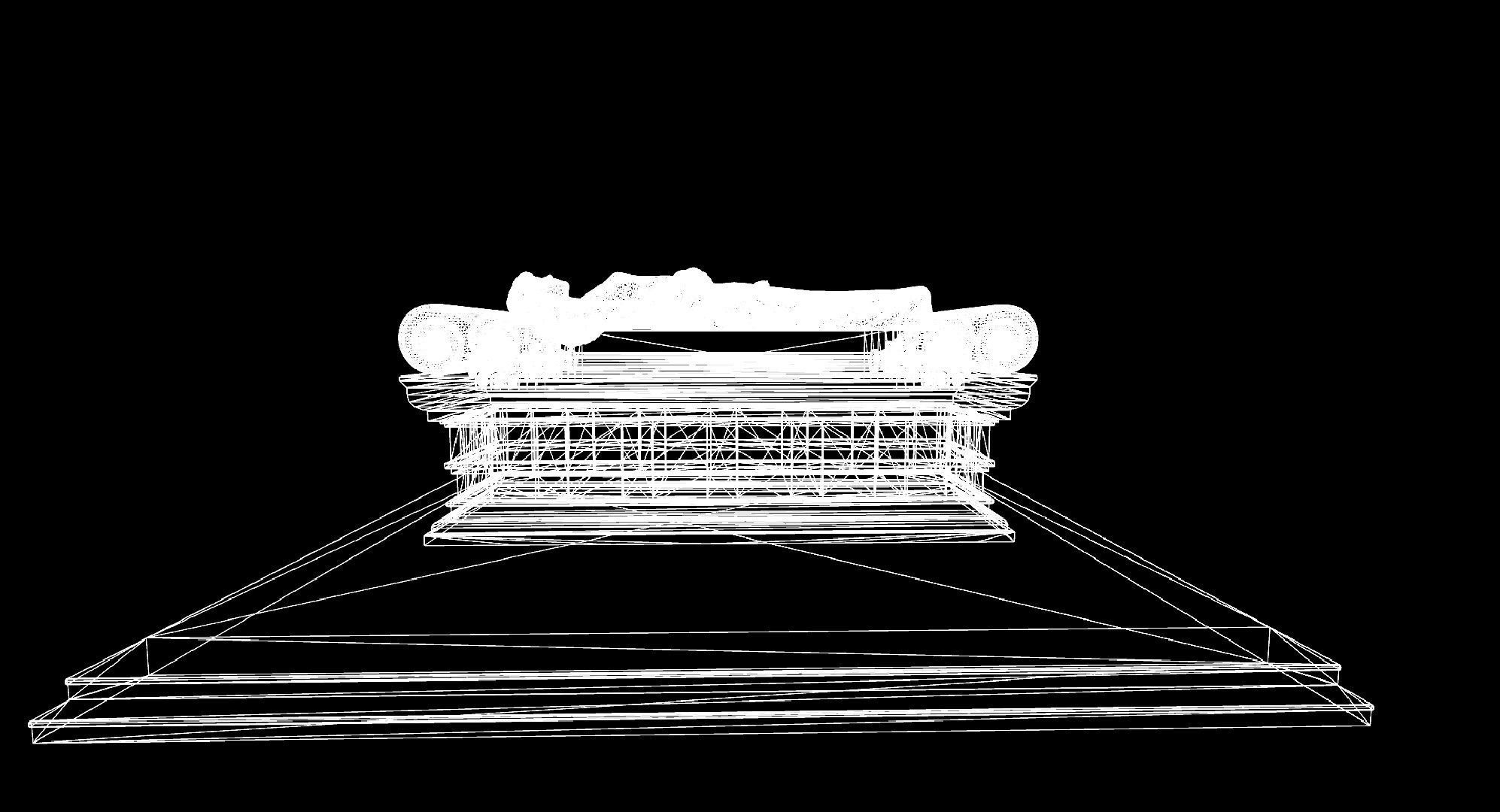 Queen Tomb with silver statue Low-poly 3D model_14